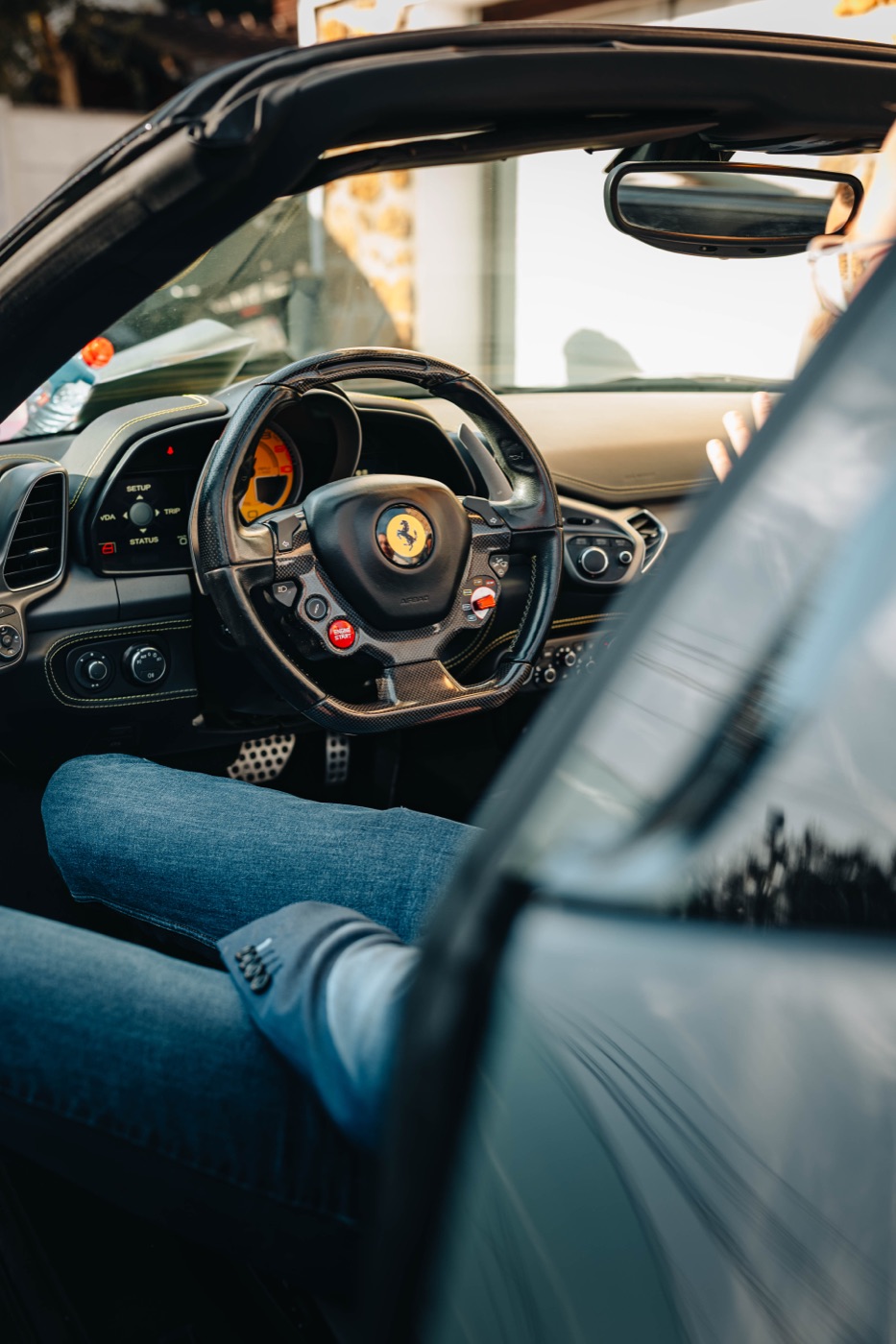 Habitacle d’une Ferrari 458